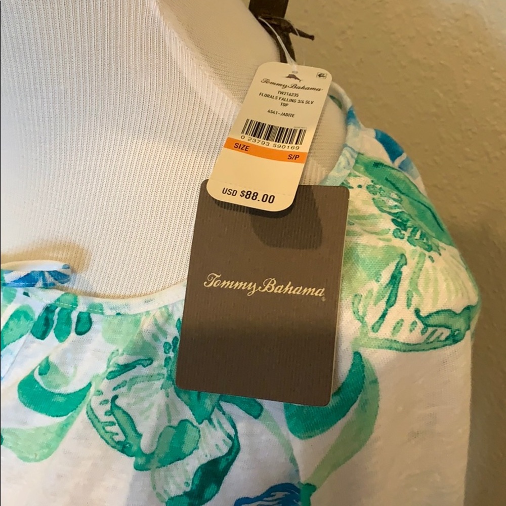NWT Tommy Bahama Watercolor Knit Blouse - Picture 3 of 5